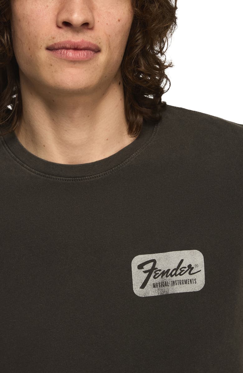 Lucky Brand Fender Cotton Graphic T-Shirt, Alternate, color, Raven