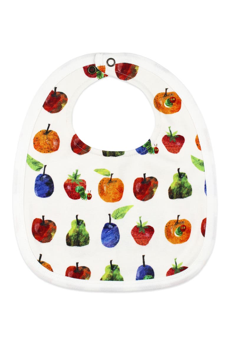 x 'The Very Hungry Caterpillar™' 2-Layer Reversible Organic Cotton Bib, Alternate, color, FRUIT