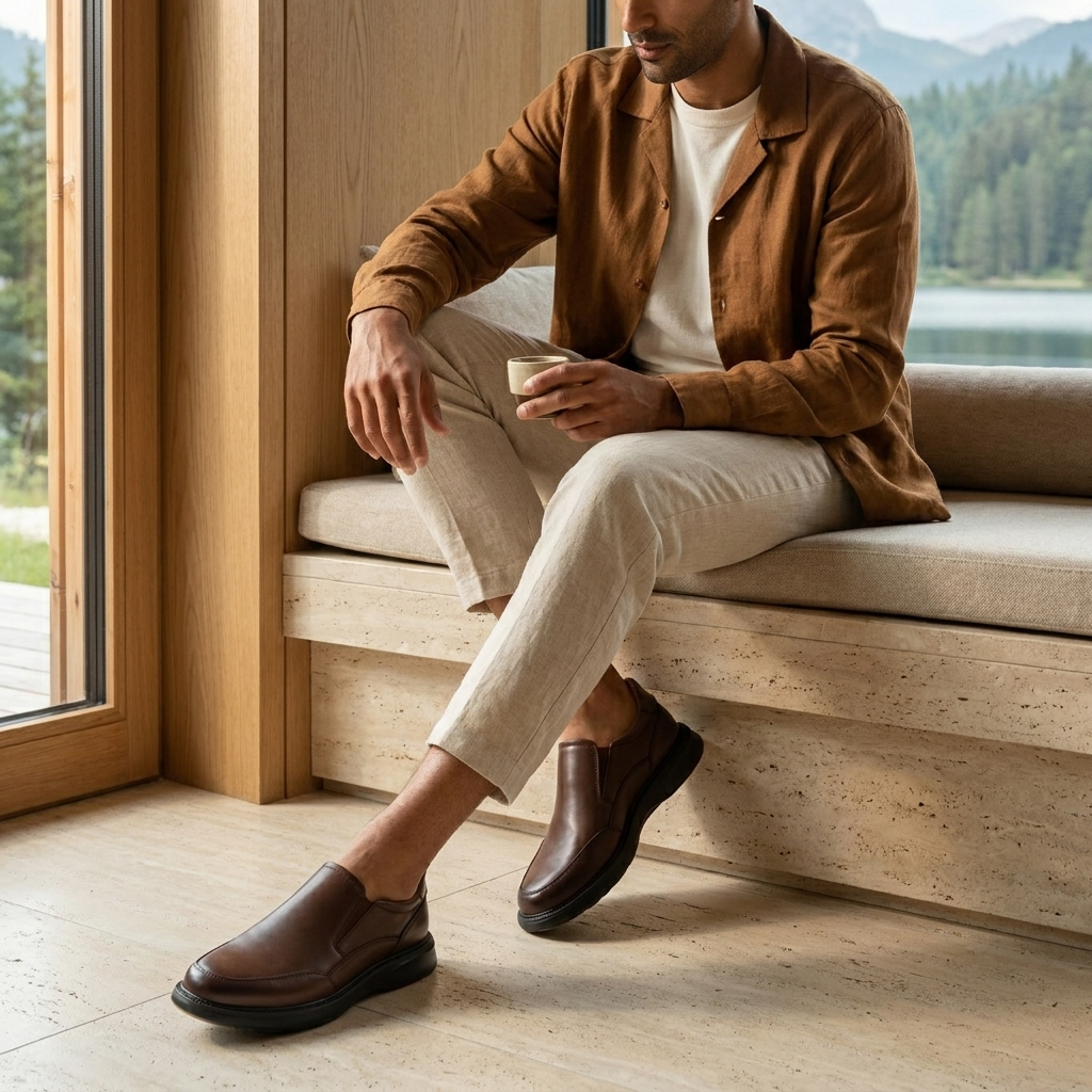 Chicago Road Hands-Free Slip On Technology  Loafers, Alternate, color, Whiskey Napa Leather