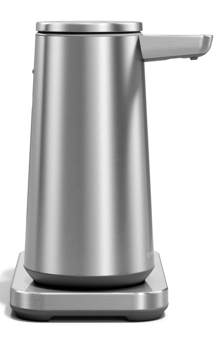simplehuman Rechargeable Sensor Pump Foam Soap Dispenser with Caddy Cup, Alternate, color, Silver