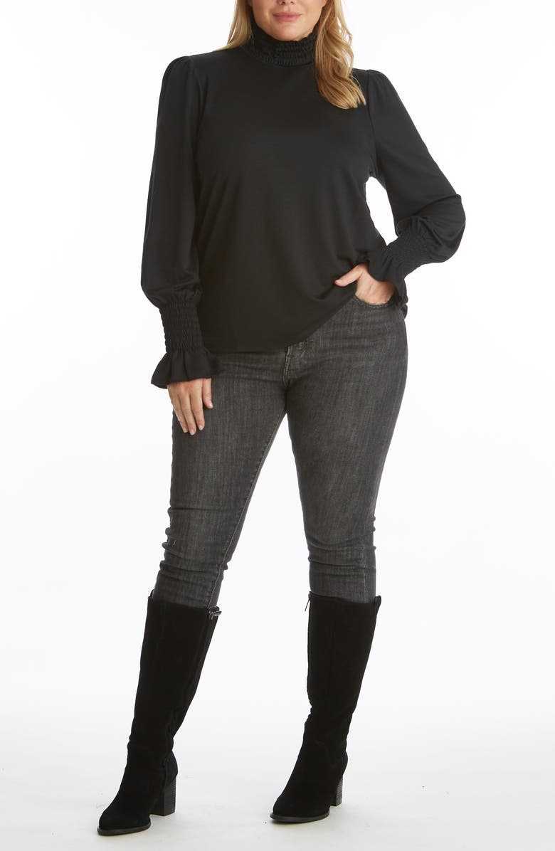 Adyson Parker Smocked Turtleneck Top, Alternate, color, 