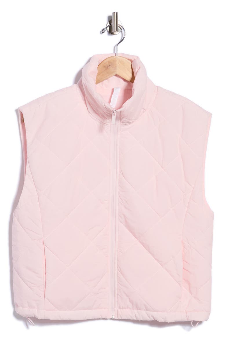Wander Diamond Quilted Vest, Alternate, color, PINK SLIPPER