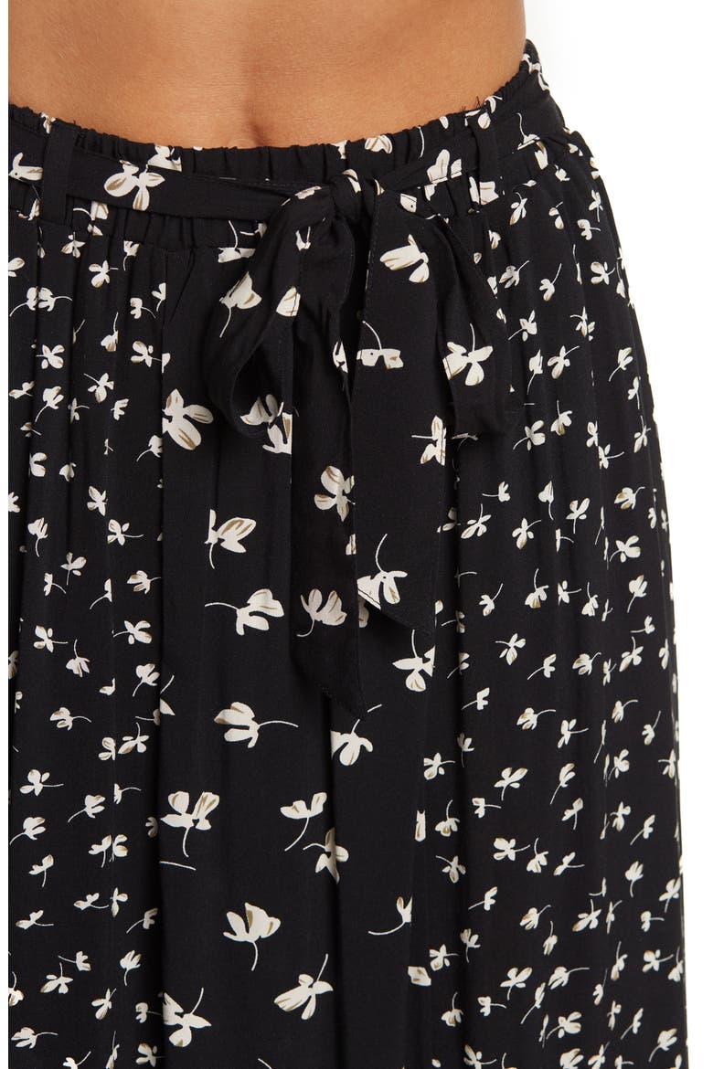 Floral Maxi Skirt, Alternate, color, BLACK IVORY FLRL