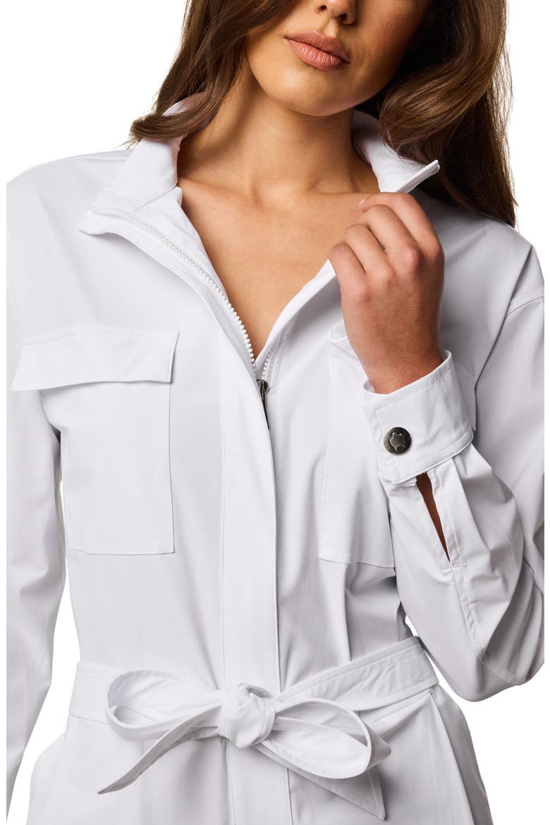 Phoenix Long Sleeve Tie Waist Romper, Alternate, color, ARCTIC
