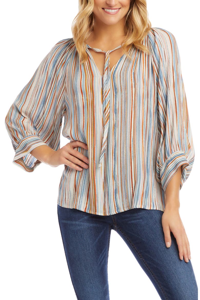 Stripe Peasant Top, Main, color, STRIPE