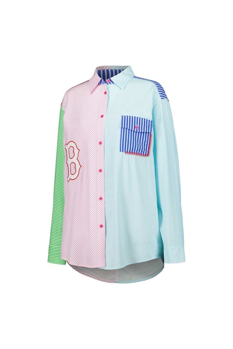 Women's Terez Boston Red Sox Button-Up Shirt, Alternate, color, Red
