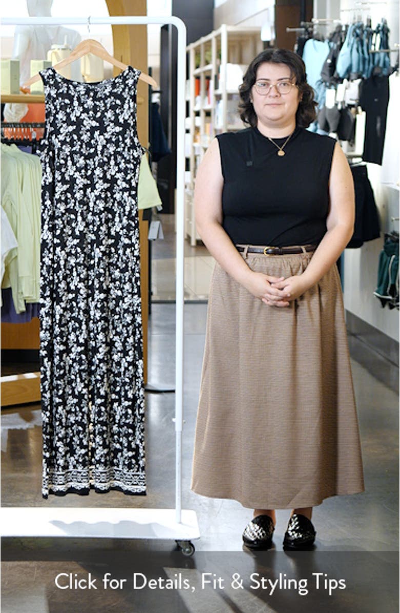 Printed Sleeveless Jersey Maxi Dress, sales video thumbnail