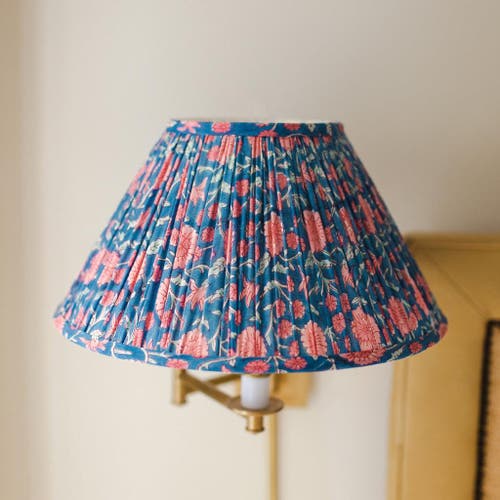 Sophie Williamson Design Pleated Lampshade In Blue
