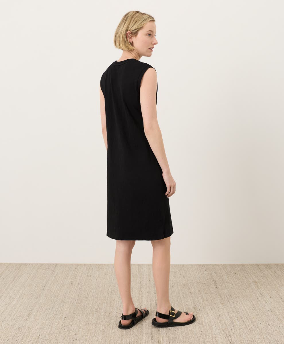 Organic Cotton Soft-Slub Essential Easy Muscle Tee Dress - image 2