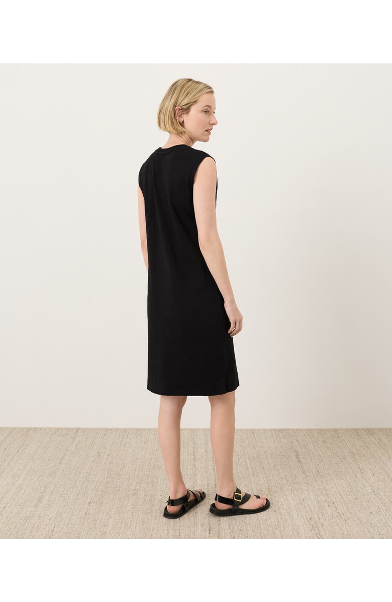 Pact Organic Cotton Soft-Slub Essential Easy Muscle Tee Dress, Alternate, color, Black