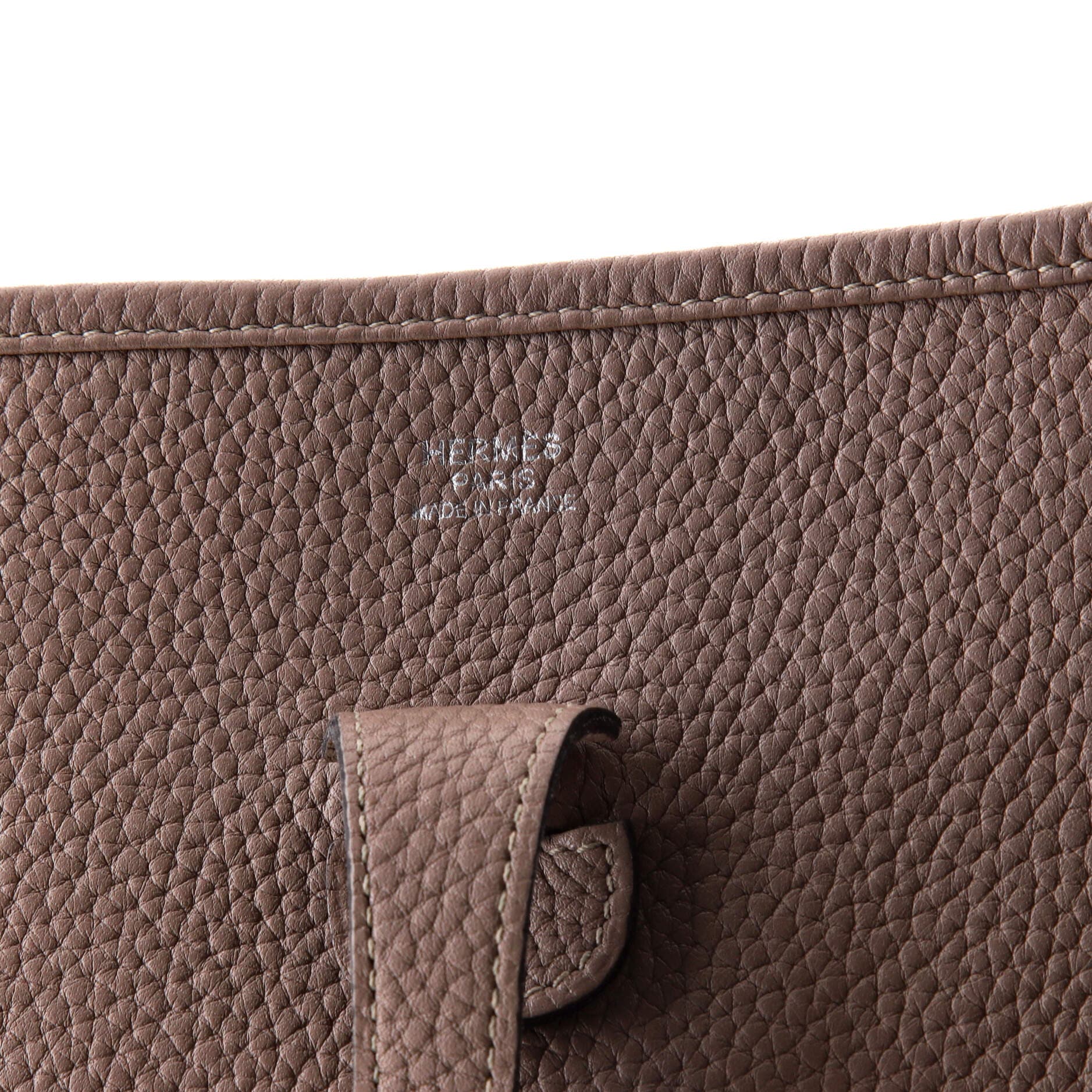 Pre-Owned Hermes Evelyne Bag Gen III Clemence PM, Alternate, color, Gris Tourterelle