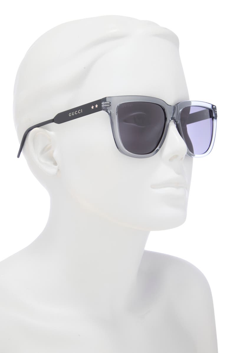 Gucci 56mm Rectangular Sunglasses, Alternate, color, 