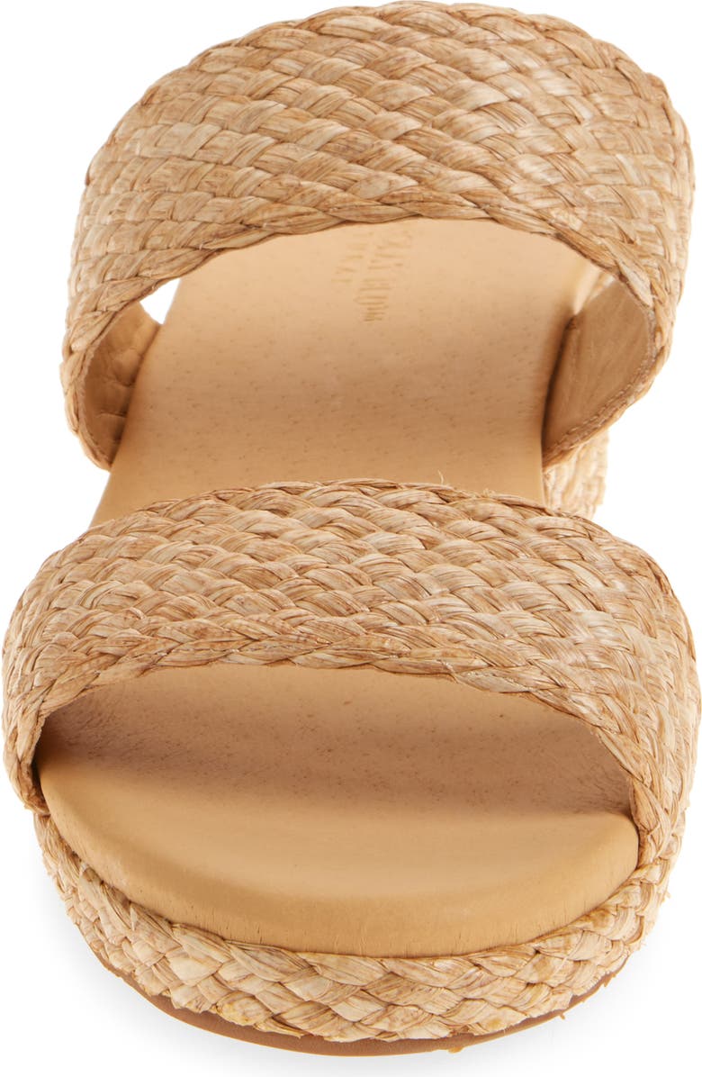 Chocolat Blu Farra Platform Wedge Slide Sandal, Alternate, color, Toast Raffia