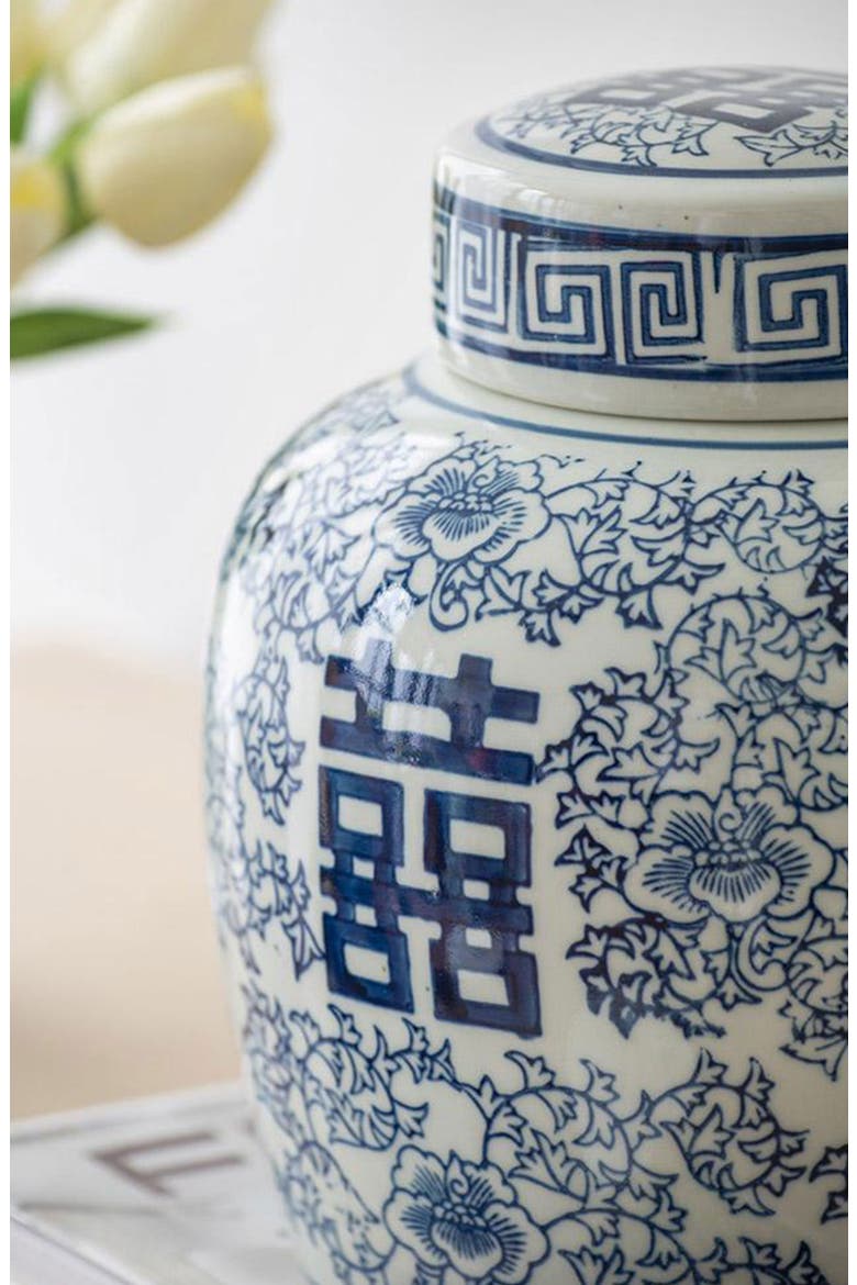 Berit Lided Porcelain Jar, Alternate, color, BLUE