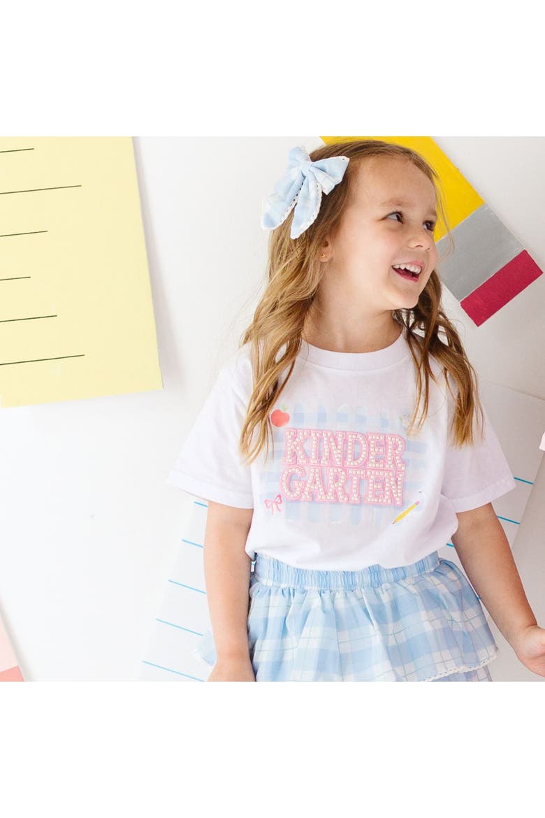 Kindergarten Pearl Patch Short Sleeve T-Shirt, Alternate, color, White