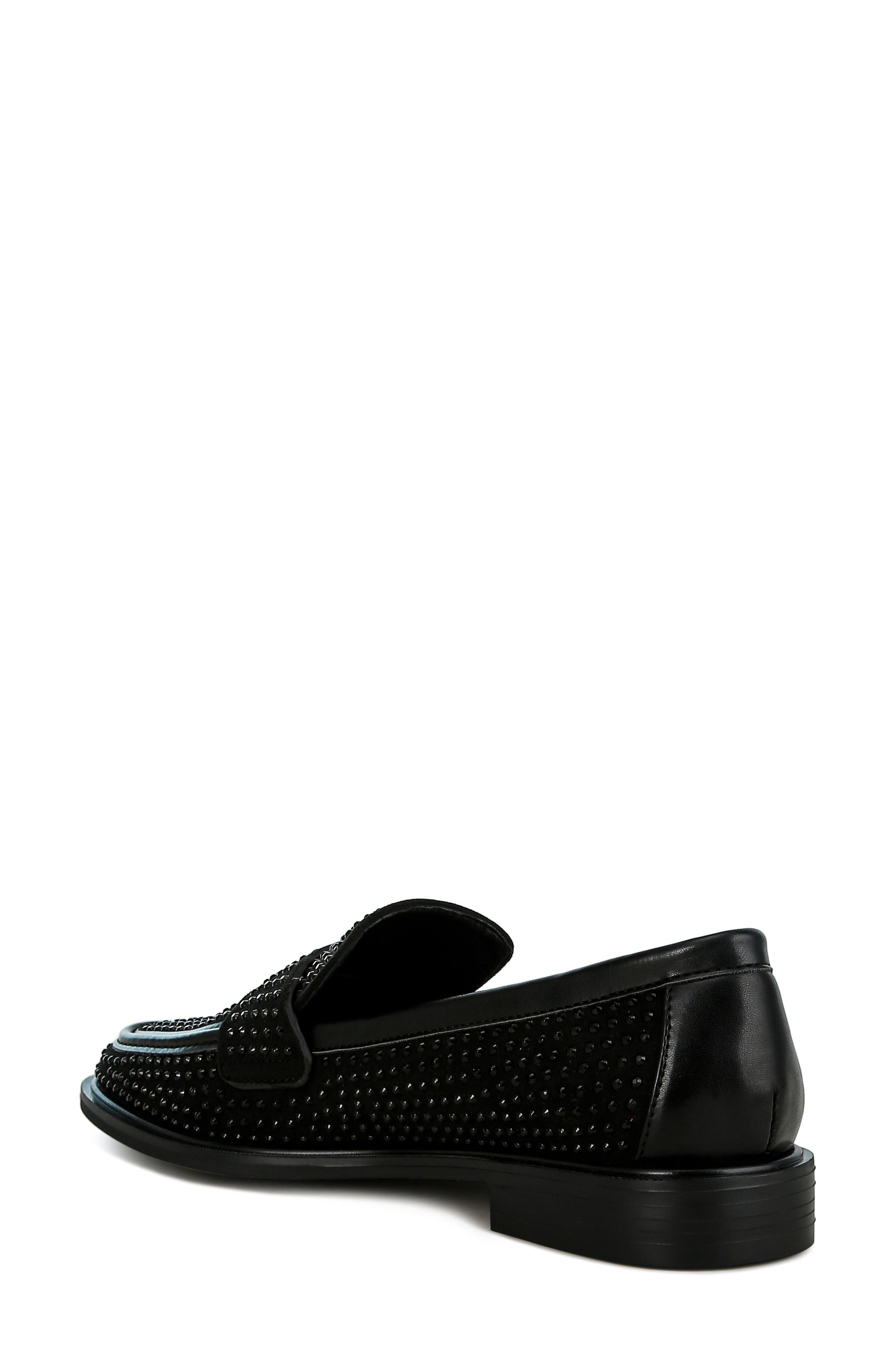 LONDON RAG Hobbs Studded Loafer, Alternate, color, Black