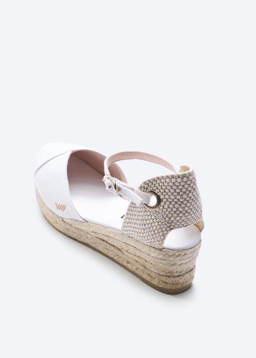 Viscata Pubol Canvas Espadrille Wedges In White