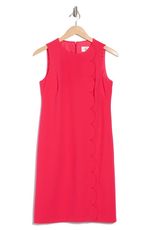 ELIZA J ELIZA J SLEEVELESS SCALLOPED SHIFT DRESS
