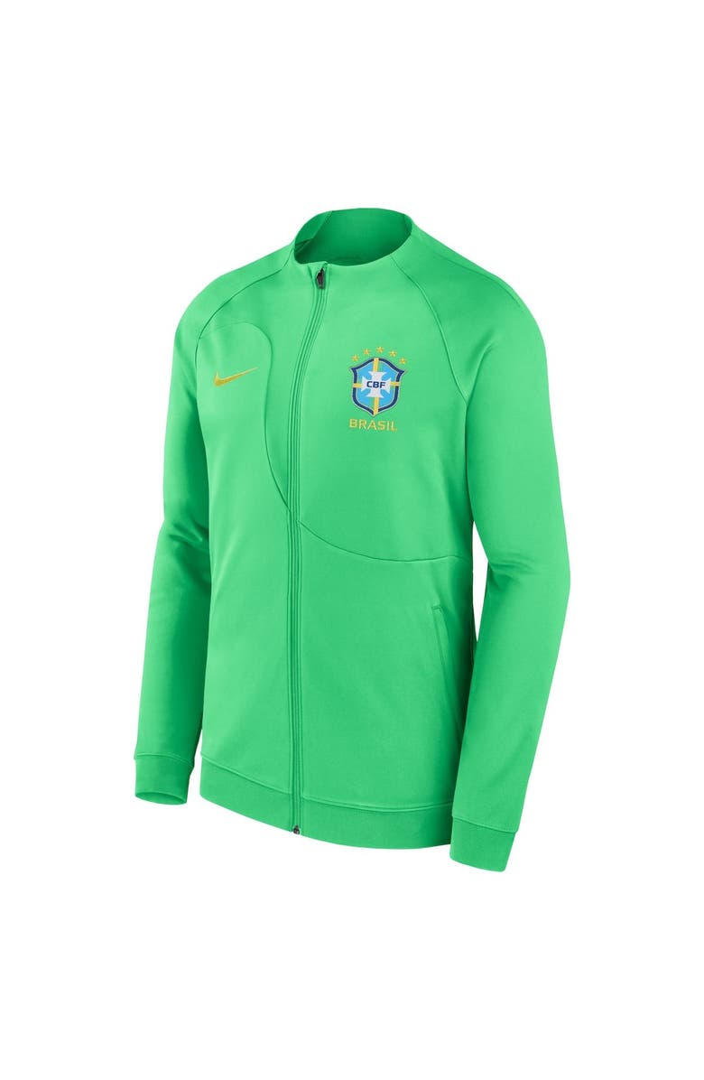 Nike Men's Nike Green Brazil National Team 2022 Academy Pro Anthem Performance Raglan Full-Zip Jacket, Alternate, color, 