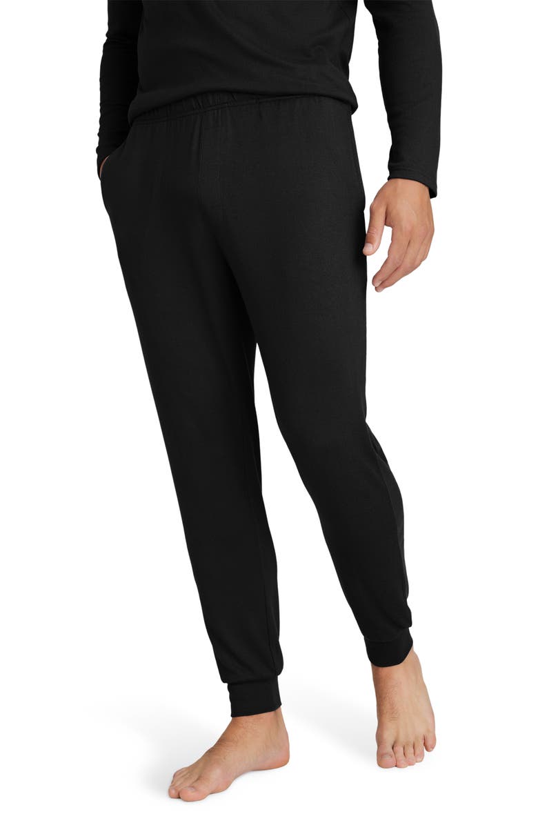 Tommy John Cozy Pajama Joggers, Main, color, Black