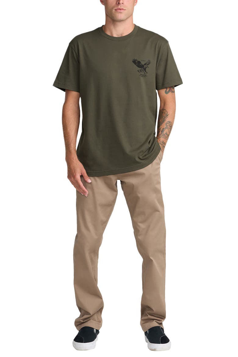 Soaring Cotton Graphic T-Shirt, Alternate, color, FATIGUE