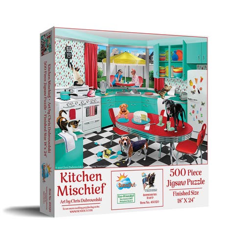 Kitchen Mischief 500 piece Jigsaw Puzzle for Adults