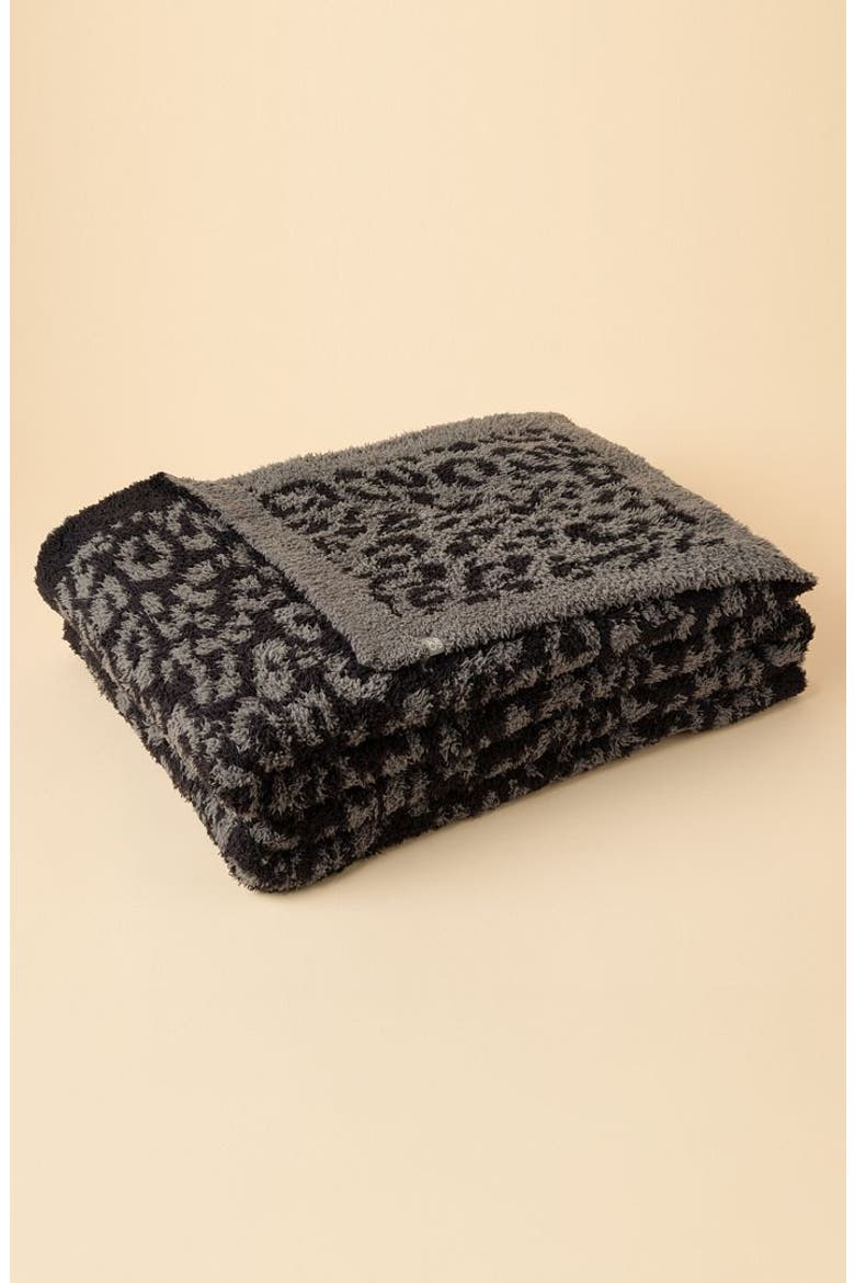 Wildly Soft Marshmallow Leopard Blanket, Alternate, color, Wild Grey