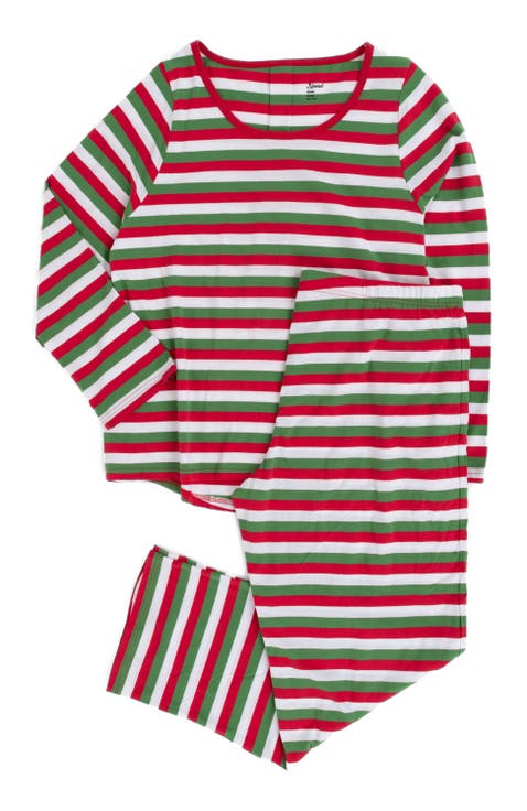 Women's Cotton Striped Matching Family Holiday Pajamas