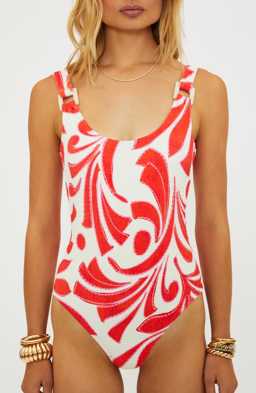 Beach Riot Beverly One-piece Swimsuit In Red