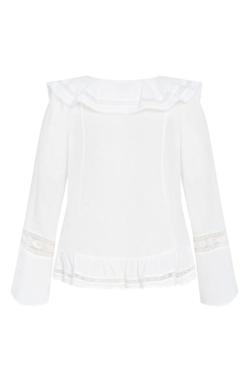City Chic Sara Ruffle Button-up Top