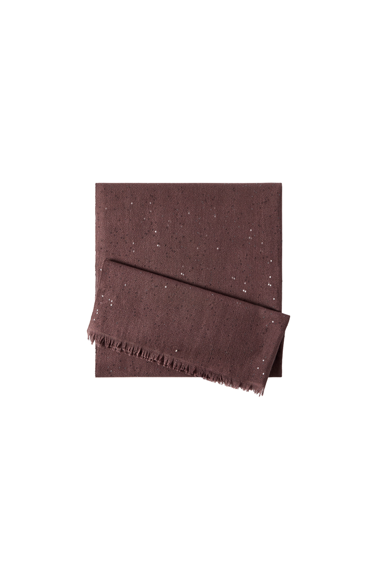 Cashmere and silk Diamond yarn scarf, Main, color, Grape