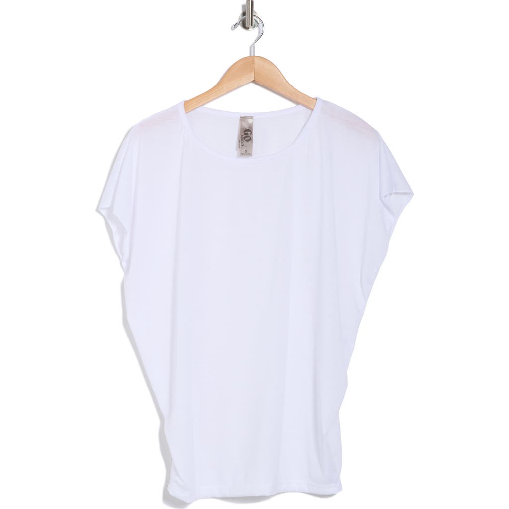 Go Couture Cap Sleeve T-shirt In Ivory