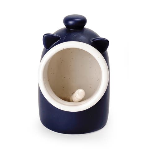 Stoneware Salt Pig & Spoon Set
