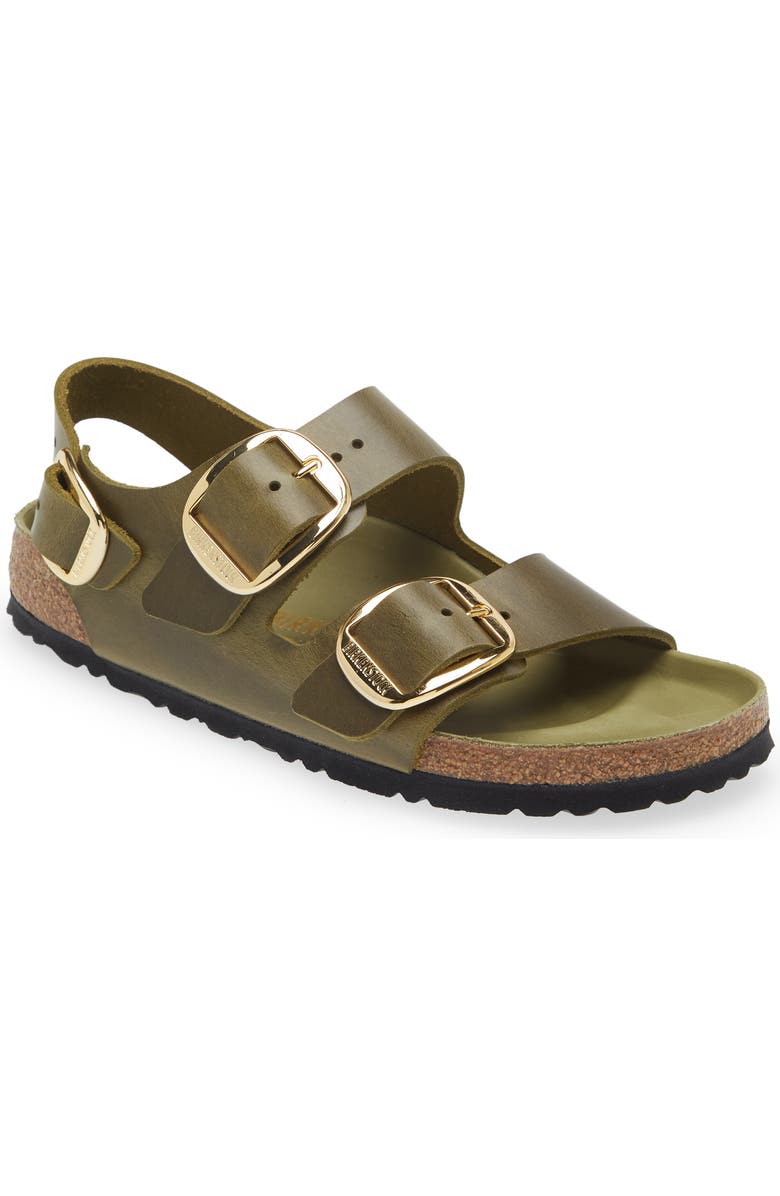 Birkenstock Milano Big Buckle Slingback Sandal, Main, color, Green