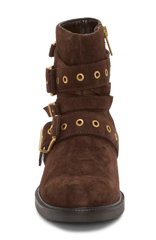 Vince Camuto Arielle Buckle Moto Boot In Brown