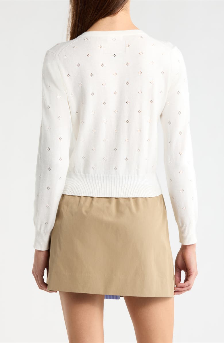 ASTR the Label Denise Button Front Cardigan, Alternate, color, Off White