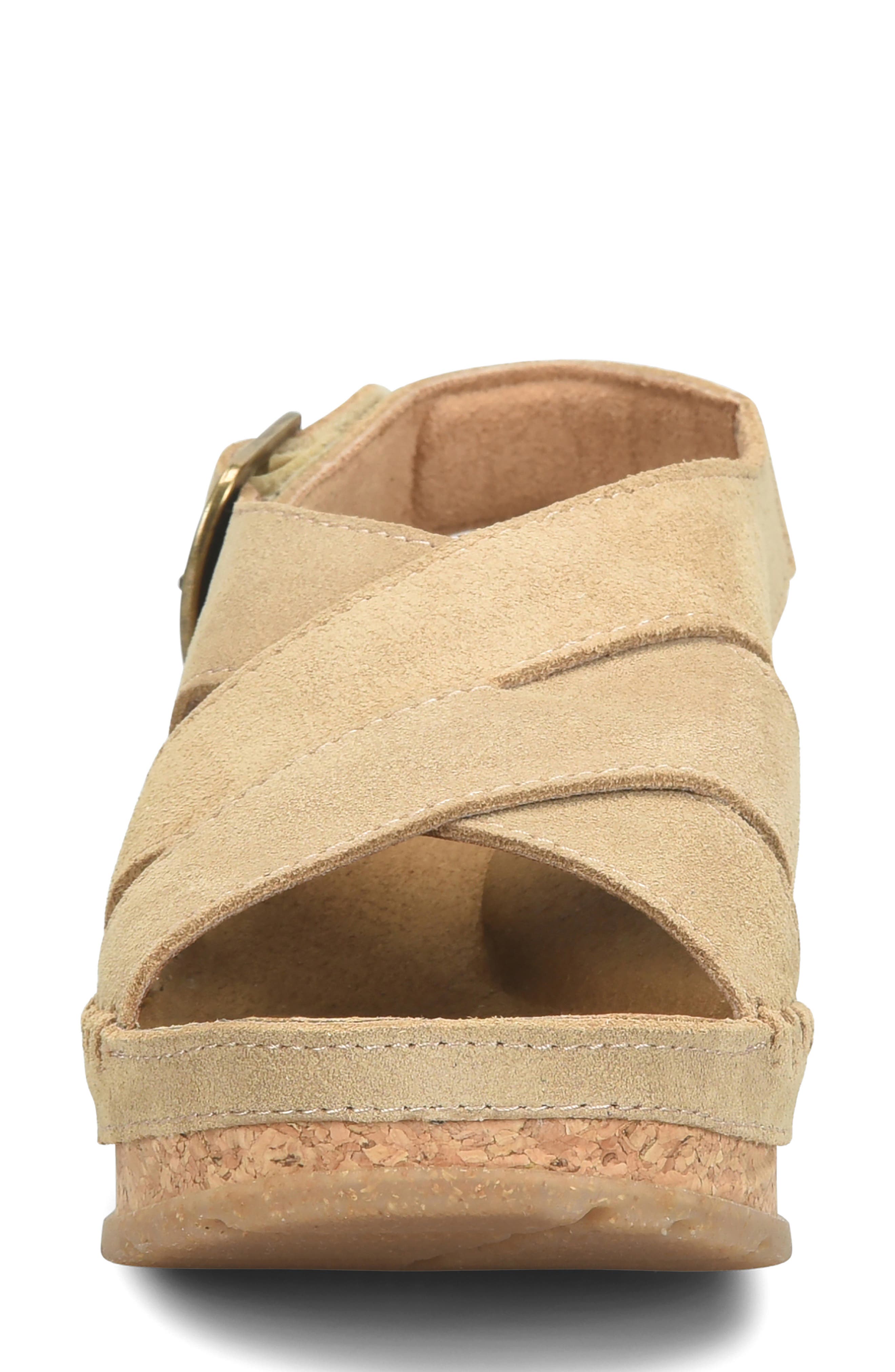 Børn Kavala Wedge Sandal, Alternate, color, Natural Suede