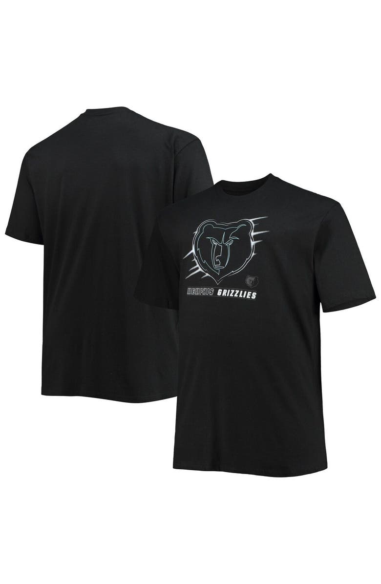 PROFILE Men's Black Memphis Grizzlies Big & Tall Pop T-Shirt, Main, color, 