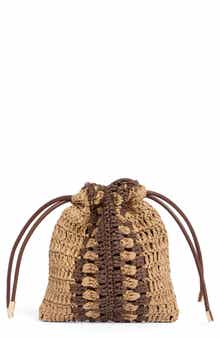 Collection XIIX Straw Bucket Bag