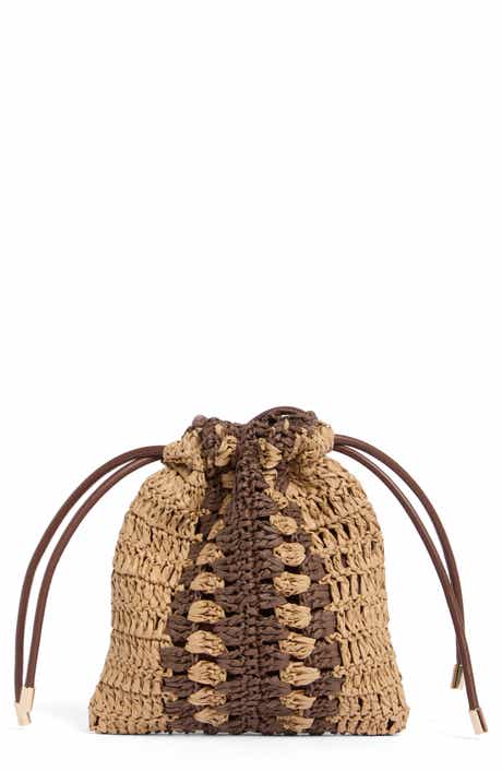 Collection XIIX Straw Bucket Bag