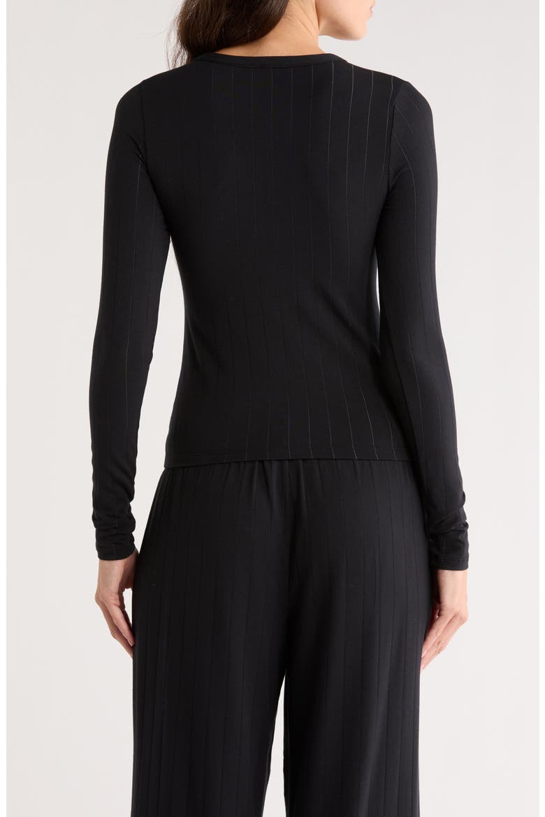 Sleek Stitch Sleep Henley, Alternate, color, OXFORD