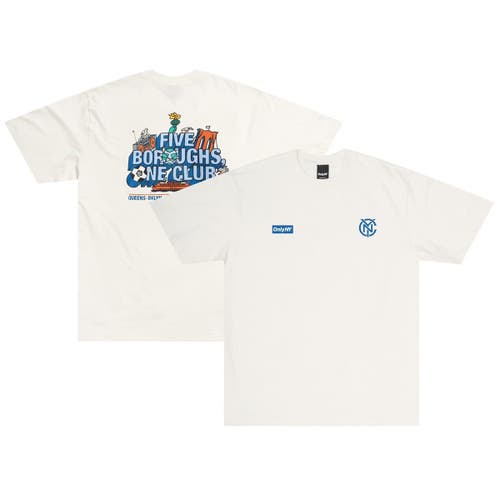 Only Ny Unisex  X Nycfc Natural  Five Boroughs T-shirt In Brown