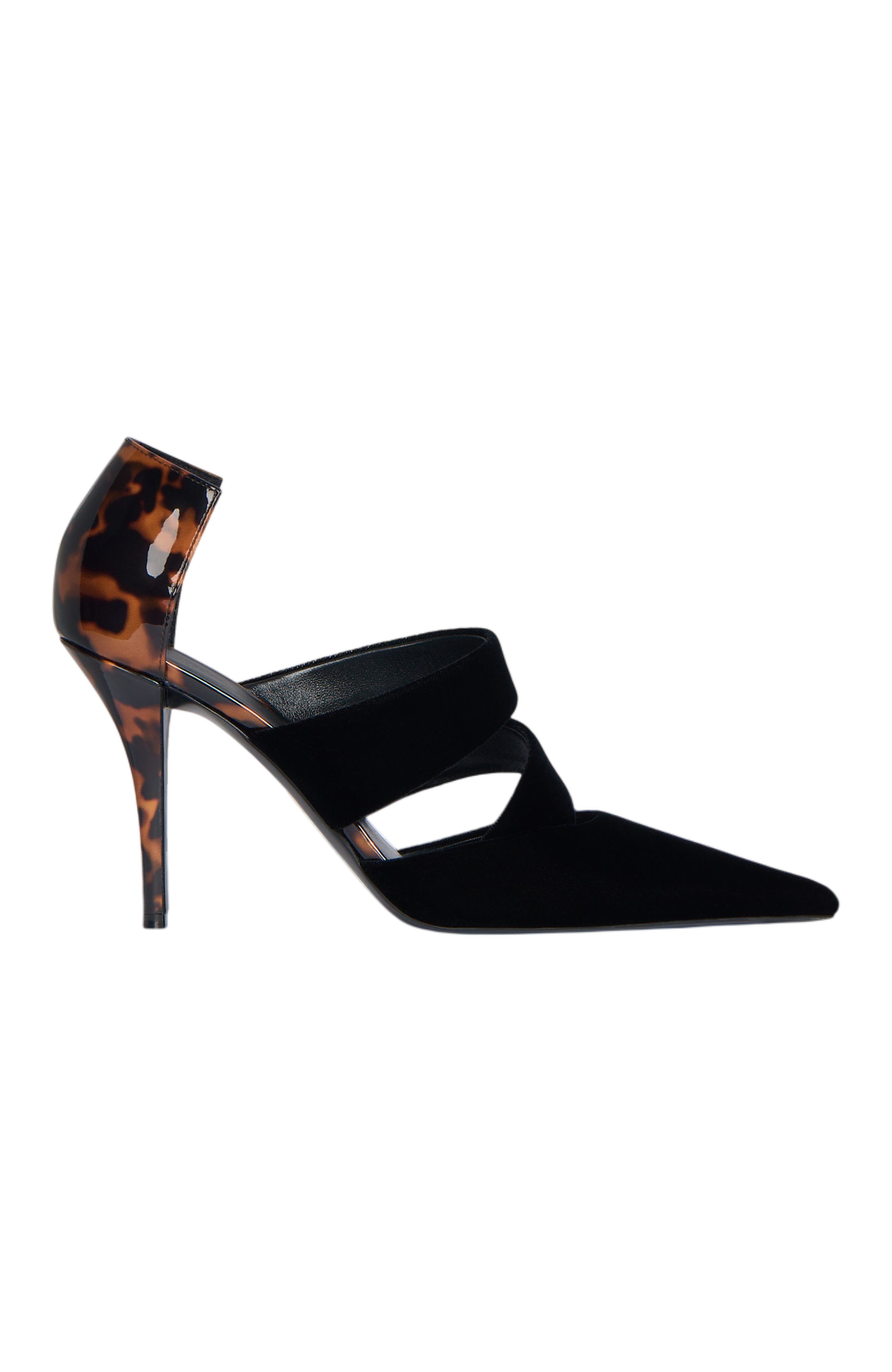 Velvet and Printed Patent Leather Courts, Alternate, color, black