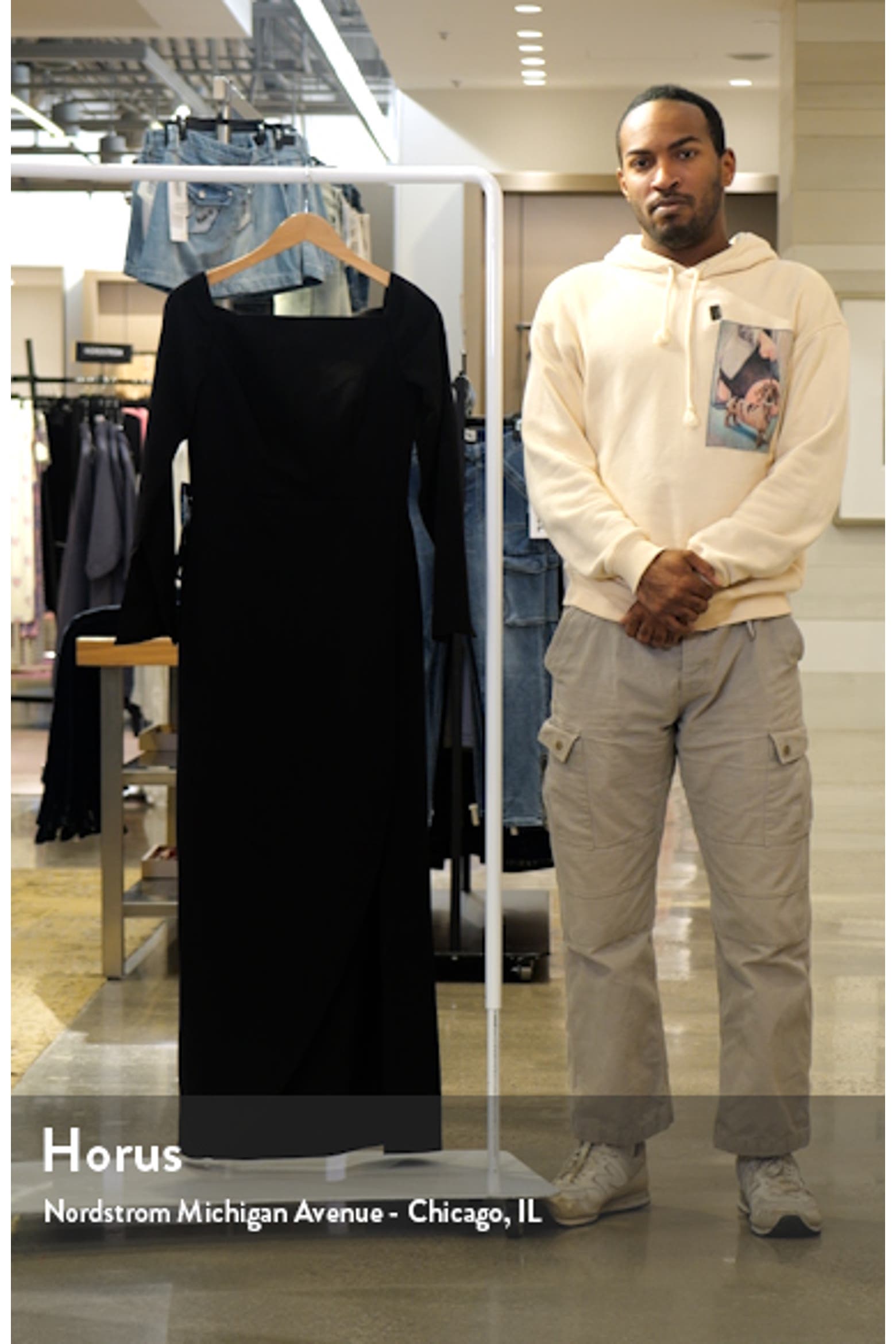 Kay Unger Katerina Long Sleeve Column Gown (Women) | Nordstromrack
