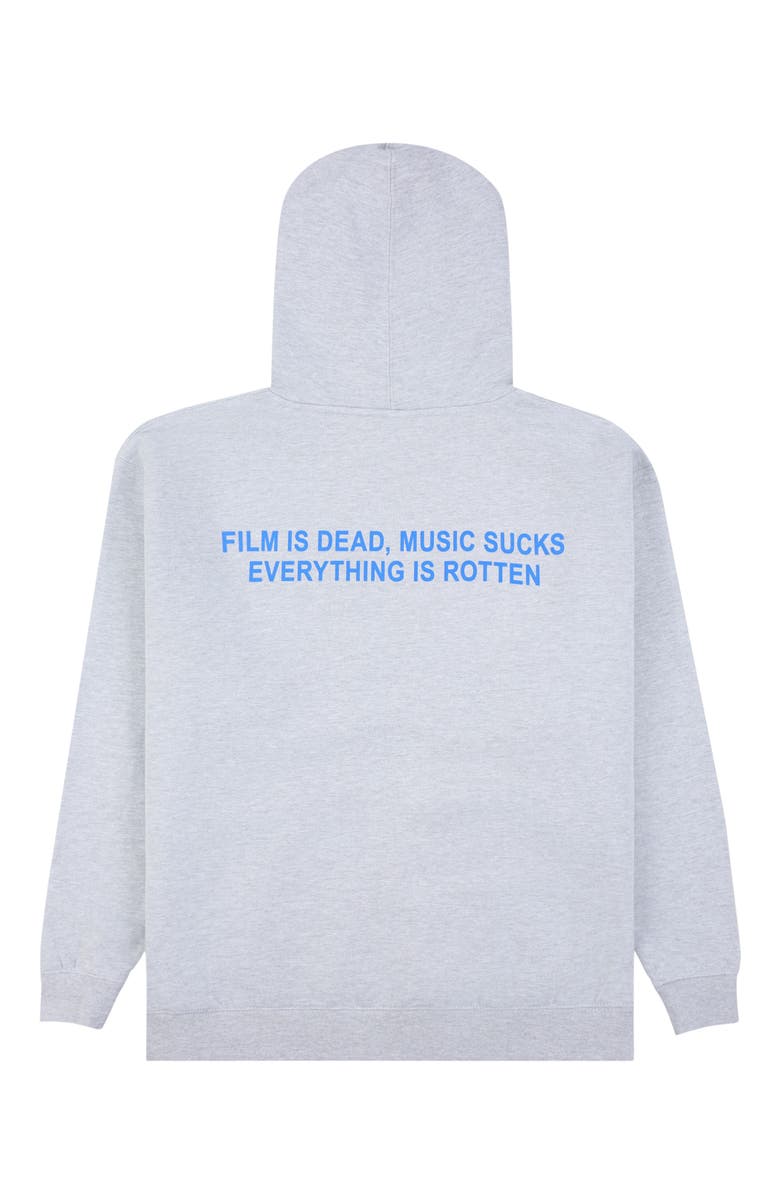 PLEASURES Critic Cotton Hoodie, Alternate, color, Heather Grey