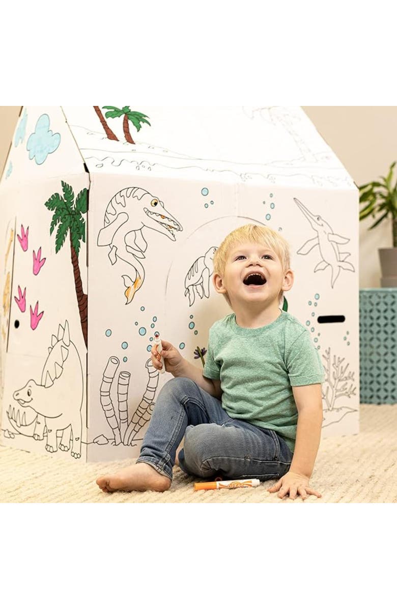 Easy Playhouse Dinosaur House Kids Art & Craft kit, Alternate, color, Multicolored