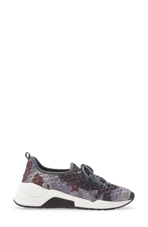 Shop Linea Paolo Rodger Sneaker In Brown/grey Camo Padded Fabric