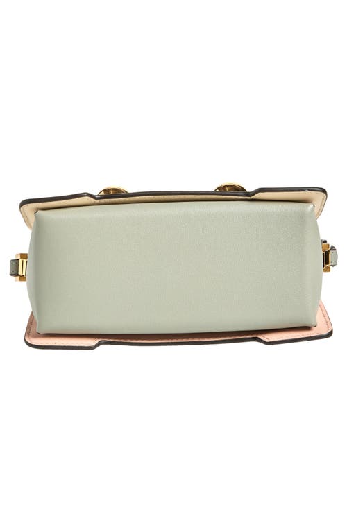 Marni Multicolor Leather Trunkaroo Mini Shoulder Bag In Camelia/shell/storm