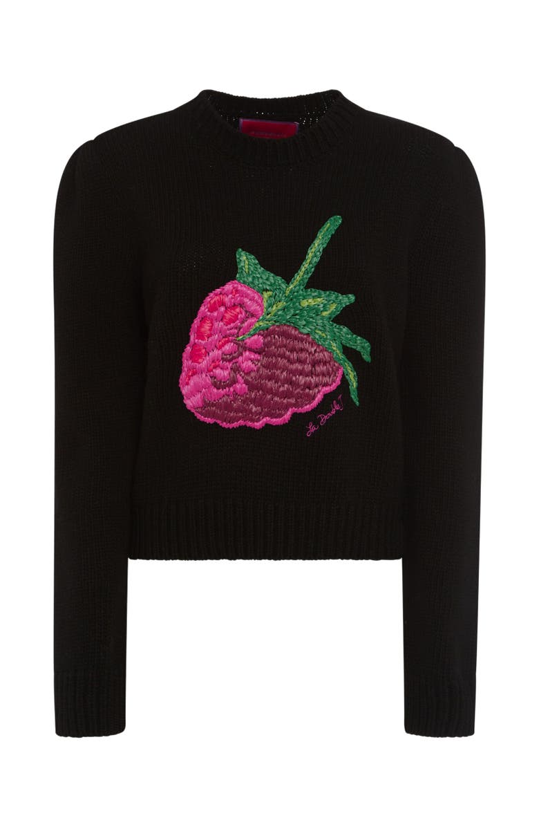 La DoubleJ Lampone Sweater Embroidered Black, Alternate, color, 