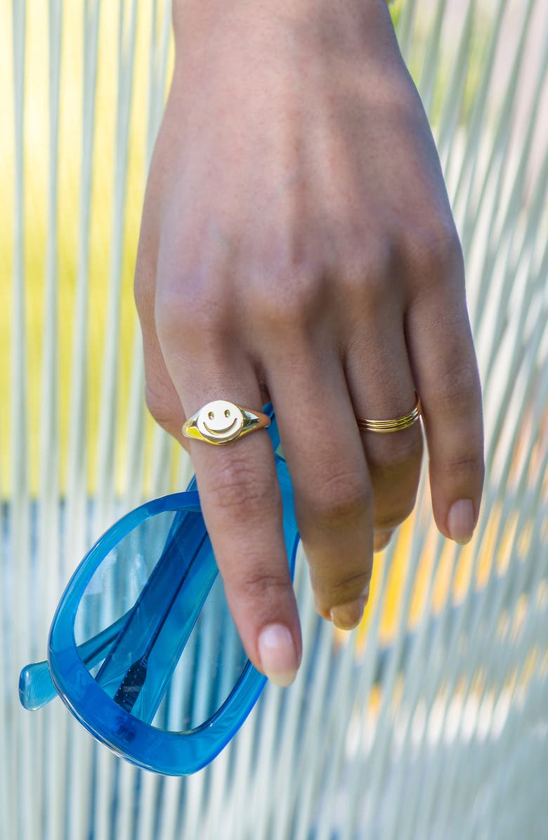 Kris Nations Happy Signet Ring, Alternate, color, 